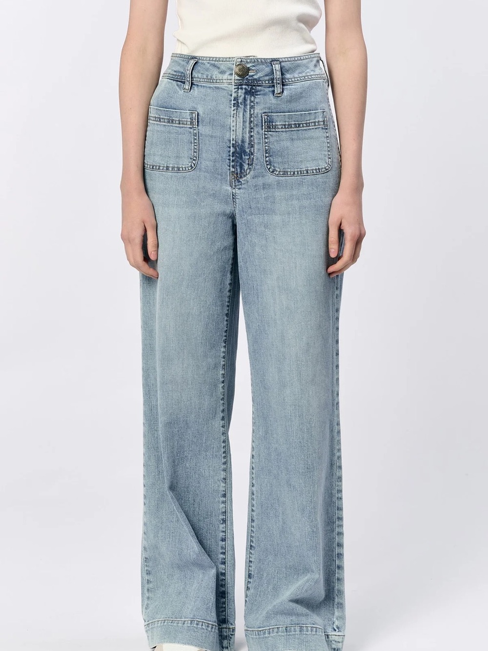 Dear John Audrey Light Blue High-Rise Wide Leg Jeans
